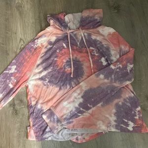 PINK pink and purple swirled hoodie